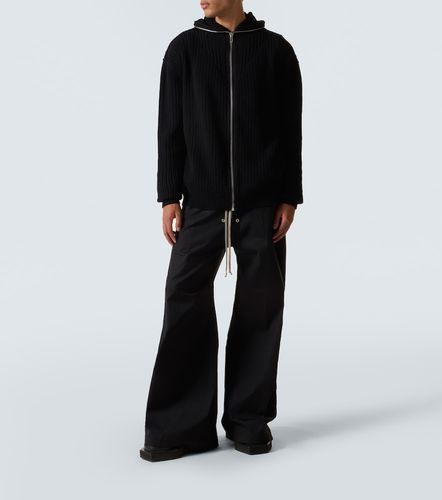 Ribbed-knit virgin wool zip-up sweater - Rick Owens - Modalova