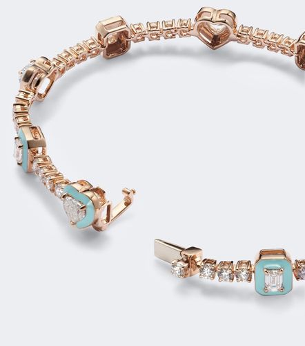 Bracciale in oro 18kt con smalto e diamanti - Kamyen - Modalova