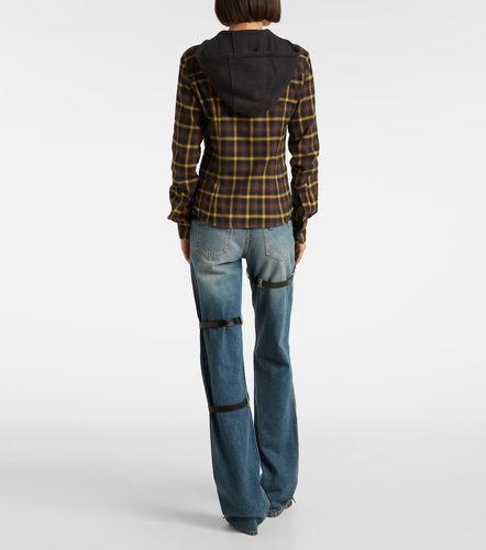 Camicia in cotone a quadri con cappuccio - Coperni - Modalova