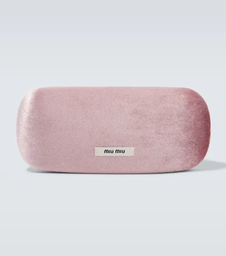 Occhiali da sole ovali con logo - Miu Miu - Modalova