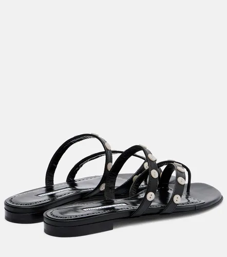 Irafli embellished leather thong sandals - Manolo Blahnik - Modalova