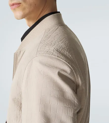 Chaqueta bomber de piel grabada - Tom Ford - Modalova