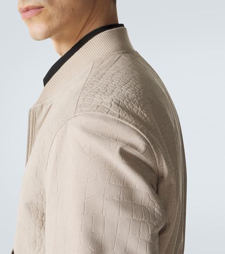 Printed leather bomber jacket - Tom Ford - Modalova