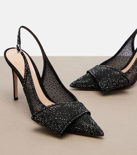 Crystal embellished slingback pumps - Gianvito Rossi - Modalova