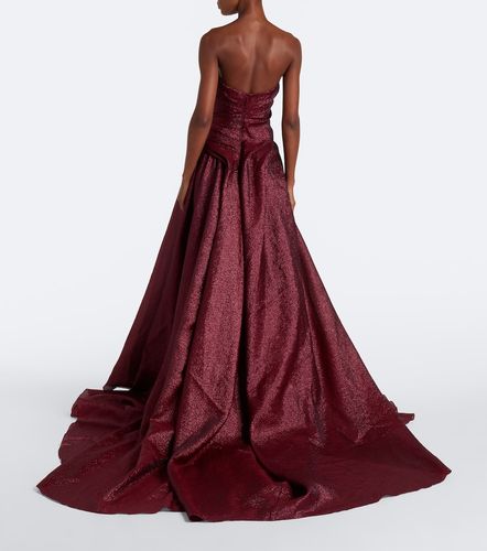 Draped strapless bustier gown - Marmar Halim - Modalova