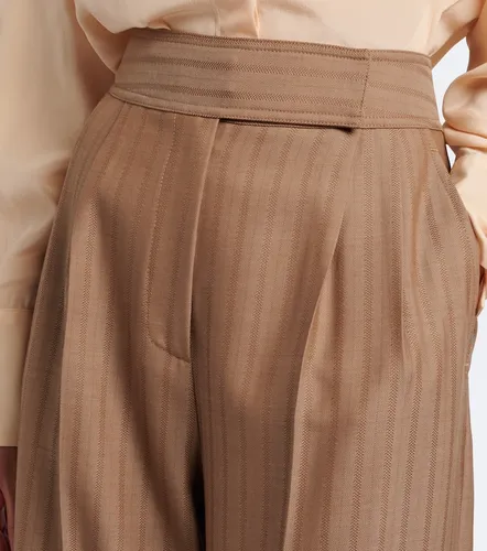 Pantalones anchos de lana a rayas - Etro - Modalova