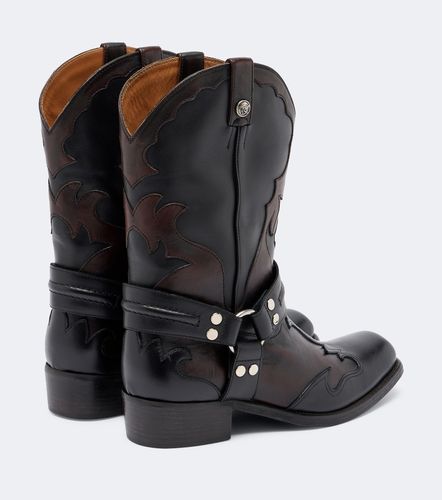 Sylvester leather cowboy boots - Versace - Modalova