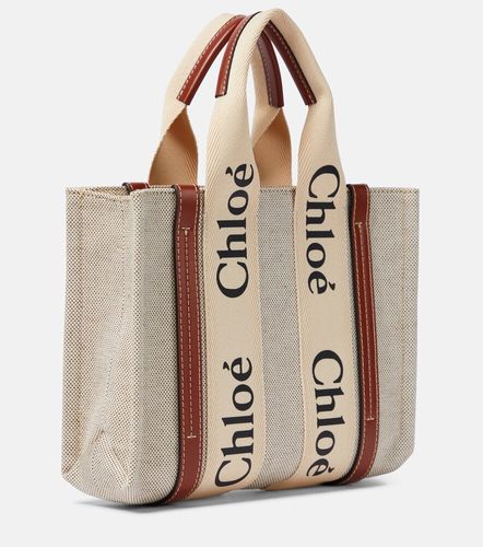 Chloé Borsa Woody Small in canvas e pelle - Chloe - Modalova