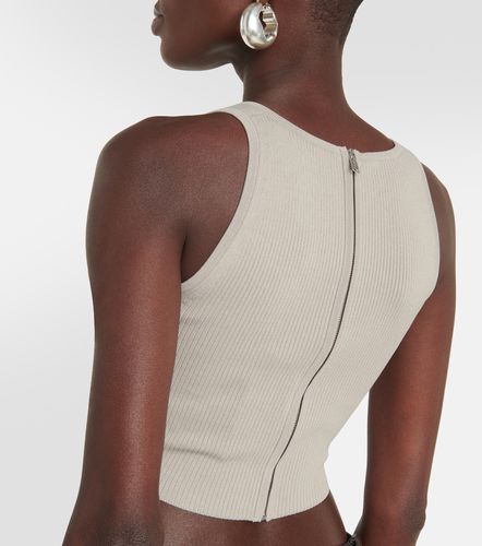 Cropped ribbed-knit bustier - Dion Lee - Modalova
