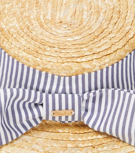 Sombrero de rafia a rayas con algodón - Patachou - Modalova