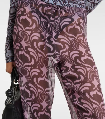 Pachas printed silk straight pants - Dries Van Noten - Modalova