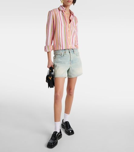 Shorts de tiro medio de denim - Re/Done - Modalova