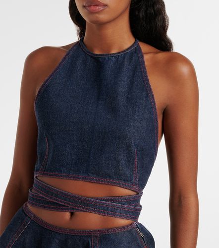 Alaïa Top cropped di jeans - Alaia - Modalova