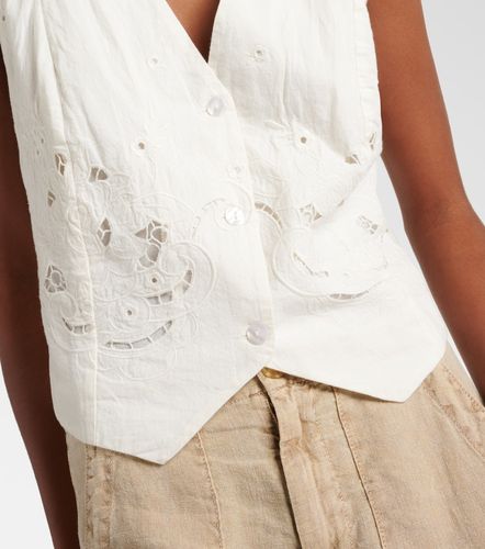 Gilet Norah in cotone e lino con ricamo - Rixo - Modalova