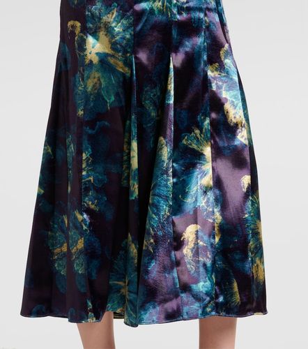 Vestido midi Azrou de satén floral - Ulla Johnson - Modalova