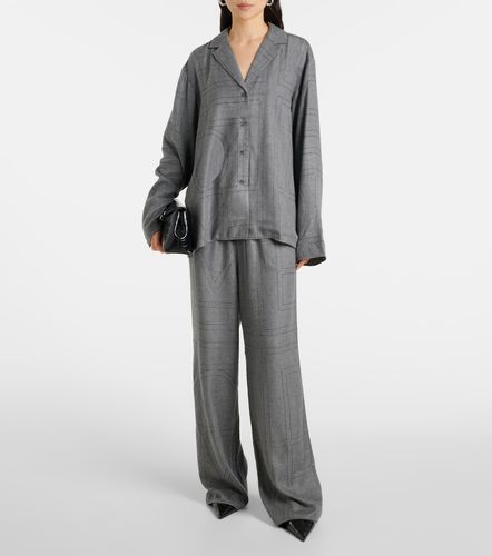 Monogram flannel pajama pants - Toteme - Modalova