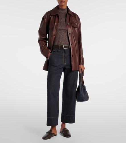 Jeans a gamba larga a vita alta - Brunello Cucinelli - Modalova