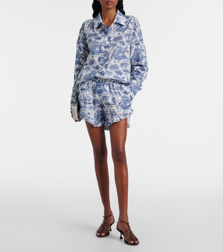 Boyana printed cotton toile shorts - Staud - Modalova