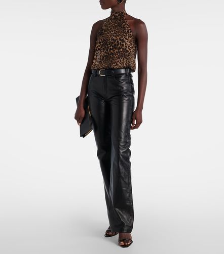 Alla tie-neck leopard-print silk top - Nili Lotan - Modalova