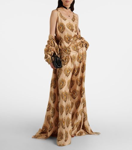 Printed high-rise silk palazzo pants - Dolce&Gabbana - Modalova