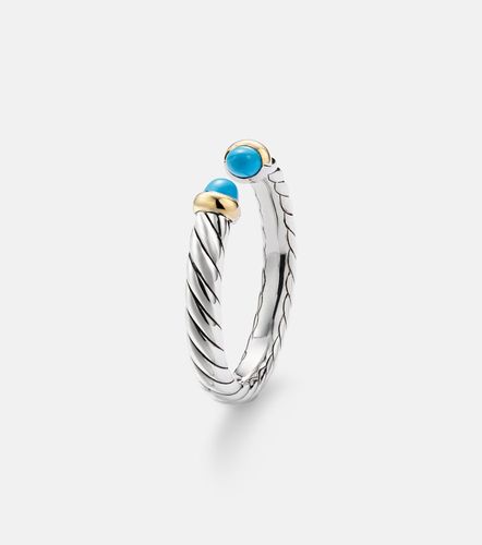 Anillo Cable Collectibles® Petite Cable de plata de ley con turquesas - David Yurman - Modalova