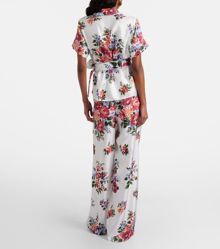 Pantalones anchos de seda floral - Dolce&Gabbana - Modalova