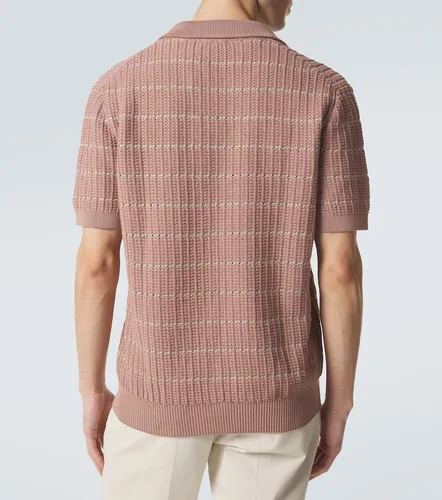 Polo de algodón y lino bordado - Brioni - Modalova