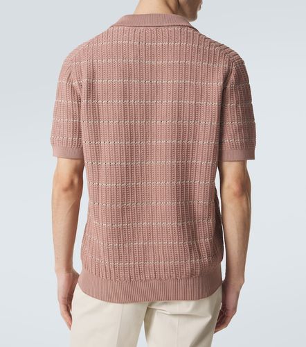 Polo in cotone e lino con ricamo - Brioni - Modalova