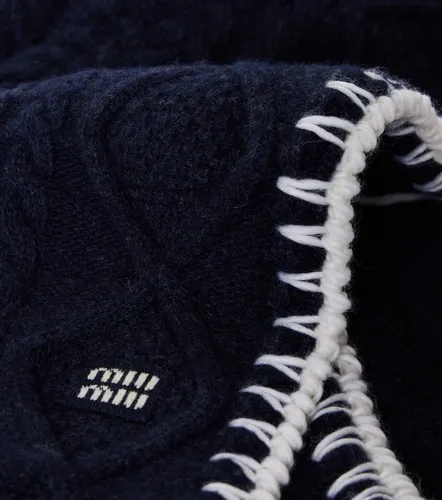 Sciarpa in maglia di lana e cashmere - Miu Miu - Modalova
