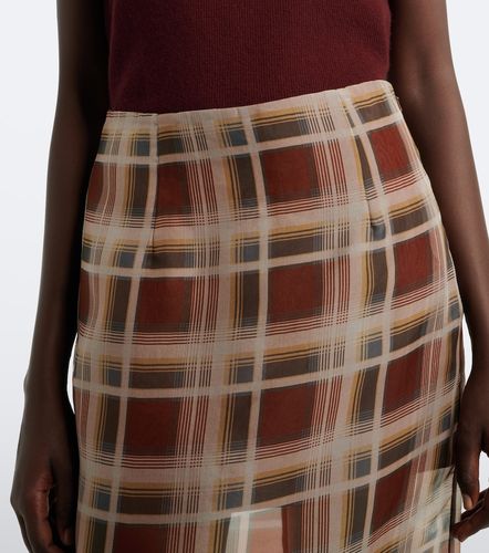 Frame Check silk midi skirt - Frame - Modalova