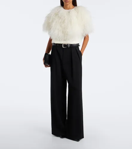 Iona feather-trimmed top - Loulou de Saison - Modalova