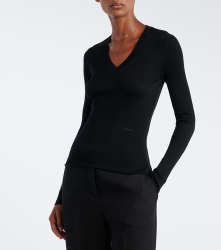Fendi Ribbed-knit wool-blend top - Fendi - Modalova