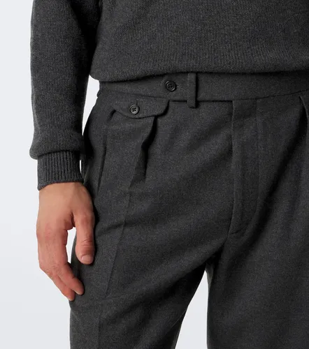 Pantalones rectos Gregory de lana plisados - Ralph Lauren Purple Label - Modalova