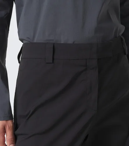 Cotton-blend poplin straight pants - Miu Miu - Modalova