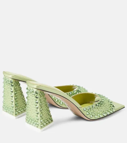 Mini Devon embellished satin mules - The Attico - Modalova