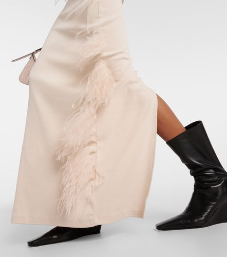 Abito lungo Essica in misto cotone con piume - Acne Studios - Modalova