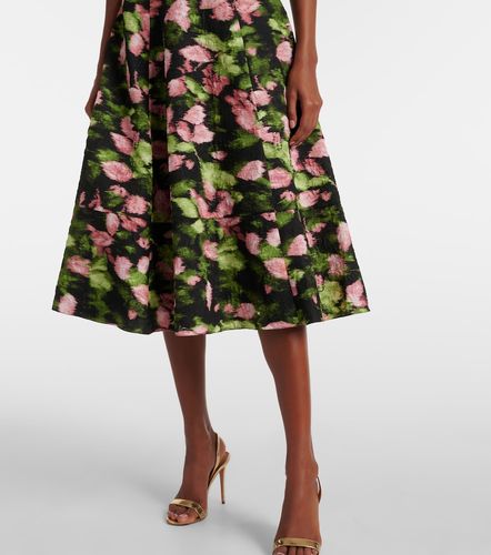 Abito midi in matelassé floreale - Erdem - Modalova