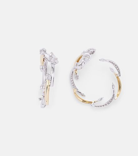 Pendientes Golden Strada de oro amarillo y blanco de 18 ct con diamantes - Yeprem - Modalova