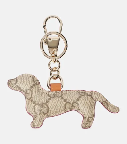 GG Canvas leather-trimmed keychain - Gucci - Modalova