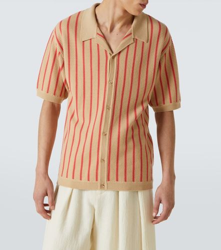Striped knitted wool bowling shirt - King & Tuckfield - Modalova