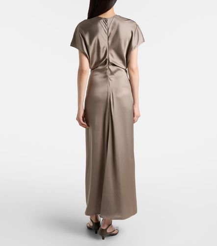 Vestido largo de satén drapeado - Toteme - Modalova