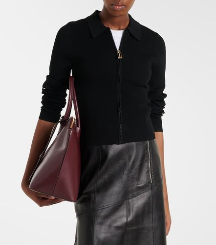 Mila ribbed-knit zip-up top - Victoria Beckham - Modalova
