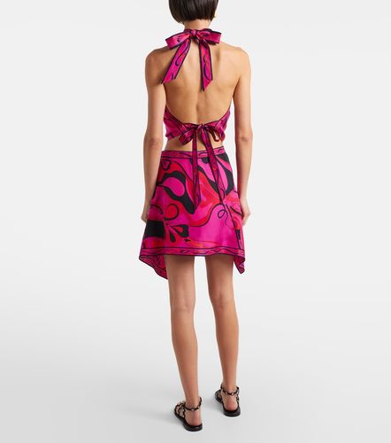 Minigonna Orchidee in twill di seta - Pucci - Modalova