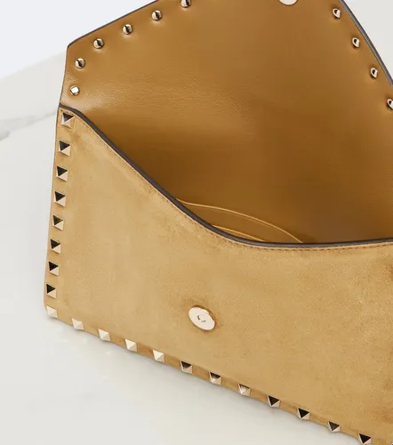 Rockstud Medium suede pouch - Valentino Garavani - Modalova