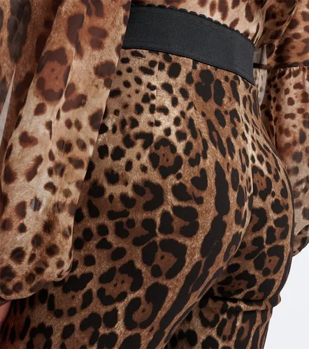 Leopard-print leggings - Dolce&Gabbana - Modalova