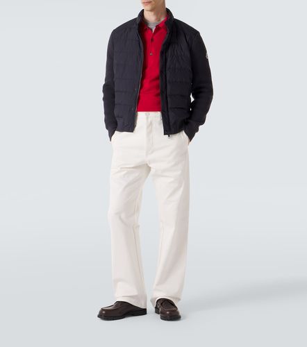 Moncler Daunenjacke mit Rippstrick - Moncler - Modalova