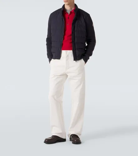 Down-paneled cotton-blend cardigan - Moncler - Modalova