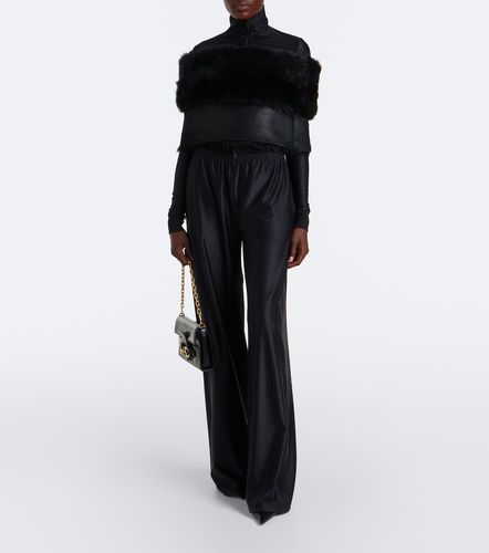 Pantaloni a gamba larga in jersey misto seta - Gucci - Modalova