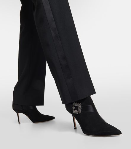 Plinianu embellished suede ankle boots - Manolo Blahnik - Modalova