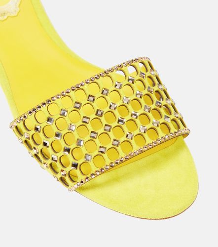 Crystal-embellished suede slides - Rene Caovilla - Modalova